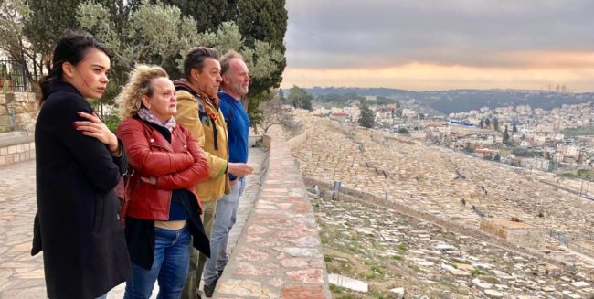 Jeruzalemreis Passiespelen Domus Fluvium op de Olijfberg.