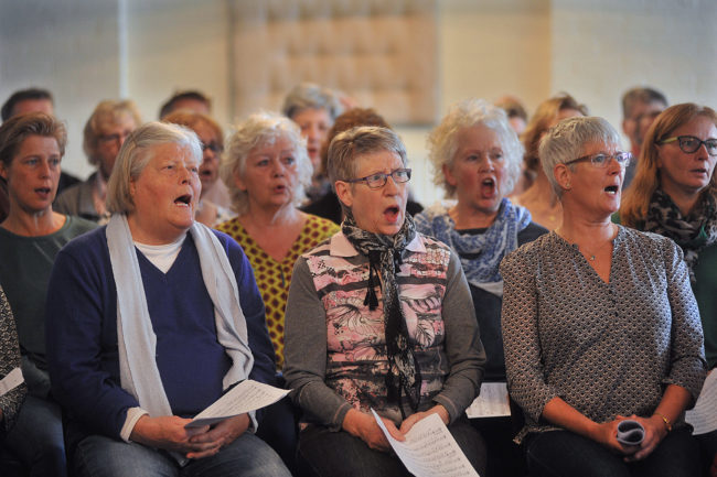 Passiespelen 2020 koor repetitie 19 – Foto Lé Giesen